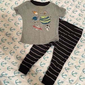 Toddler boys space pajama set